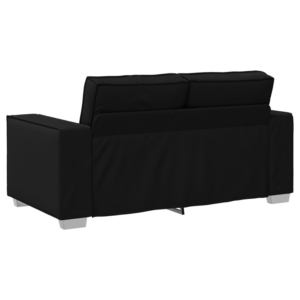 Produktbild för Tvåsitssoffa Svart 160 cm Konstläder