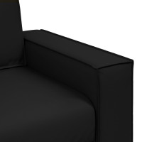 Produktbild för Tvåsitssoffa Svart 160 cm Konstläder