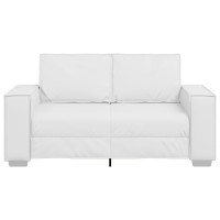 Produktbild för Tvåsitssoffa Vit 160 cm Konstläder