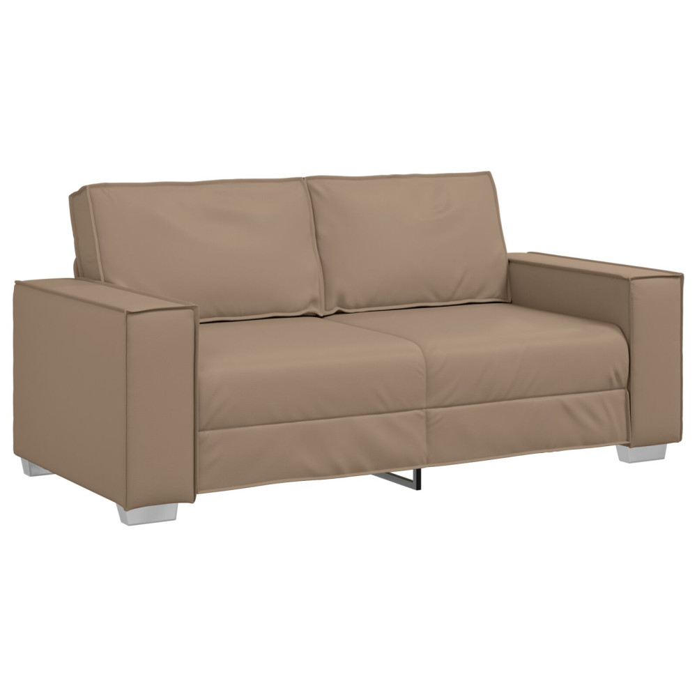 Produktbild för Tvåsitssoffa Cappuccino 180 cm Konstläder