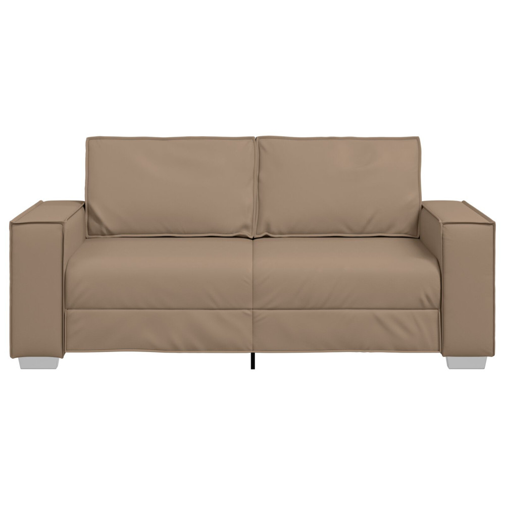 Produktbild för Tvåsitssoffa Cappuccino 180 cm Konstläder