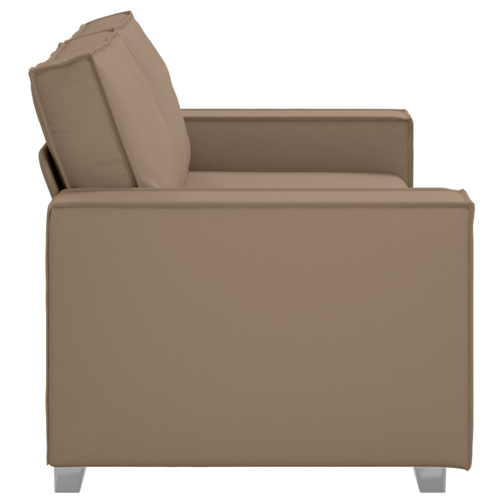 Produktbild för Tvåsitssoffa Cappuccino 180 cm Konstläder