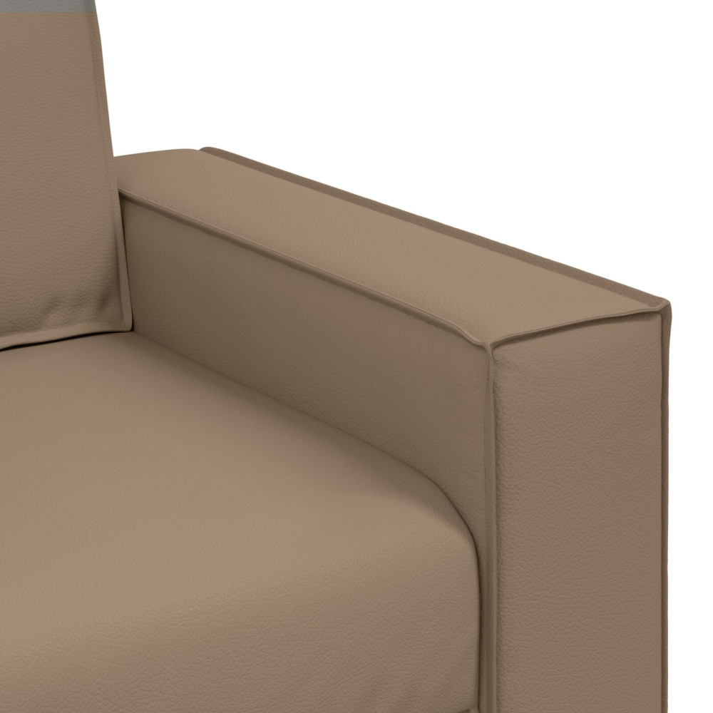 Produktbild för Tvåsitssoffa Cappuccino 180 cm Konstläder
