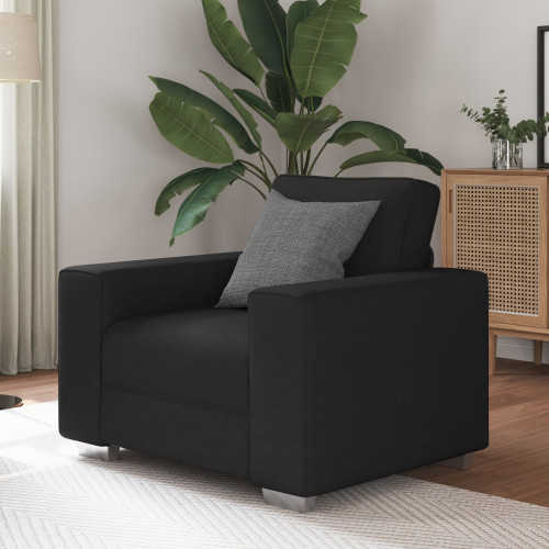 vidaXL Soffstol Svart 100 cm tyg