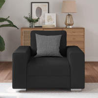 Produktbild för Soffstol Svart 100 cm tyg