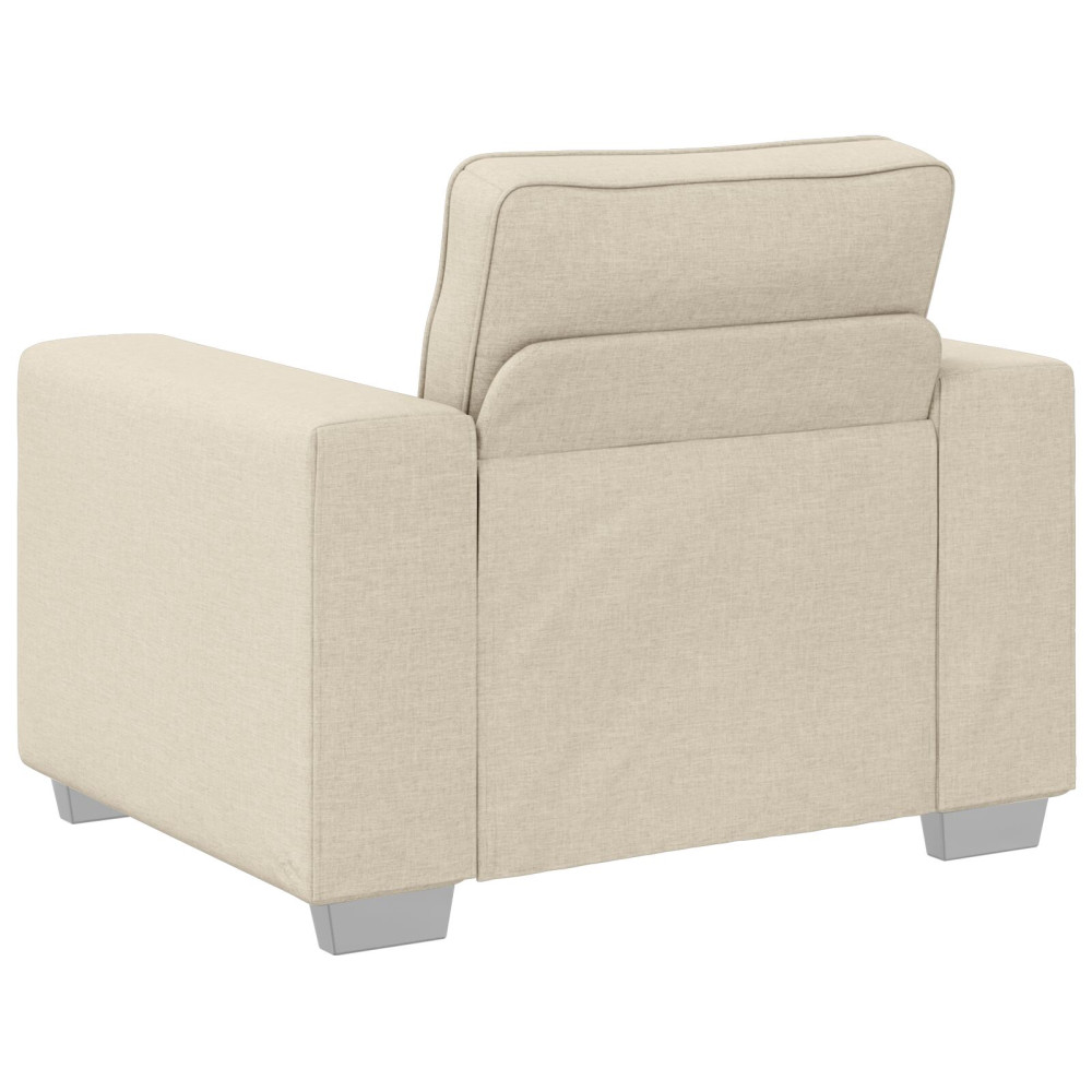 Produktbild för Soffstol Beige 100 cm Linnenblandad tyg