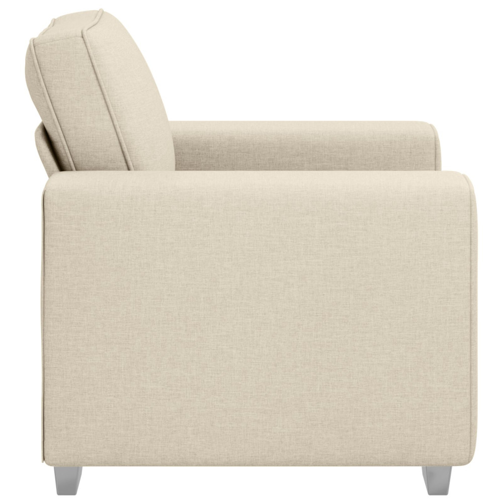 Produktbild för Soffstol Beige 100 cm Linnenblandad tyg
