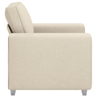 Produktbild för Soffstol Beige 100 cm Linnenblandad tyg