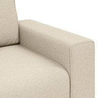 Produktbild för Soffstol Beige 100 cm Linnenblandad tyg