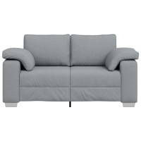 Produktbild för Tvåsitssoffa Ljusgrå 160 cm tyg