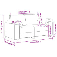 Produktbild för Tvåsitssoffa Ljusgrå 160 cm tyg