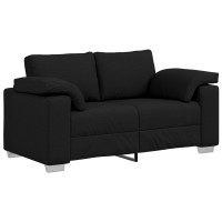 Produktbild för Tvåsitssoffa Svart 160 cm tyg