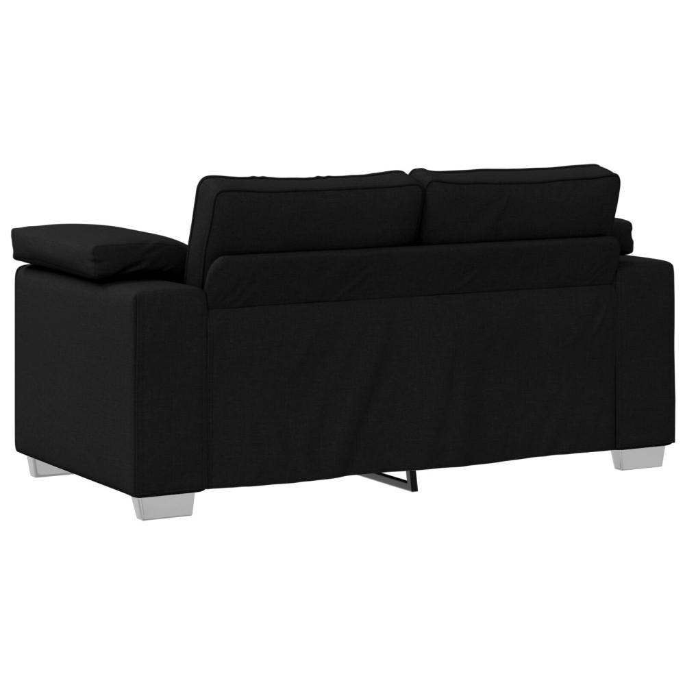 Produktbild för Tvåsitssoffa Svart 160 cm tyg