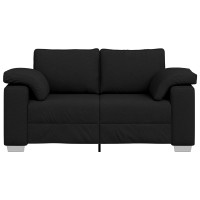 Produktbild för Tvåsitssoffa Svart 160 cm tyg