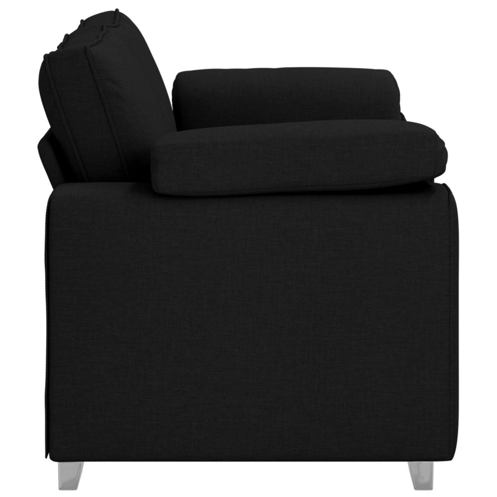 Produktbild för Tvåsitssoffa Svart 160 cm tyg