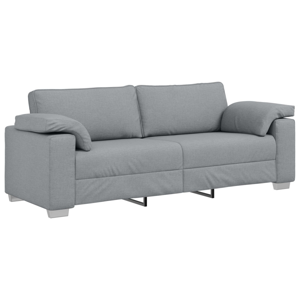 Produktbild för 3-Sits soffa Ljusgrå 220 cm tyg