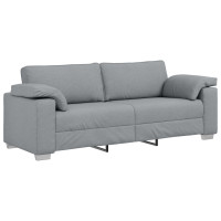 Produktbild för 3-Sits soffa Ljusgrå 220 cm tyg