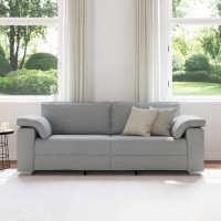 Produktbild för 3-Sits soffa Ljusgrå 220 cm tyg