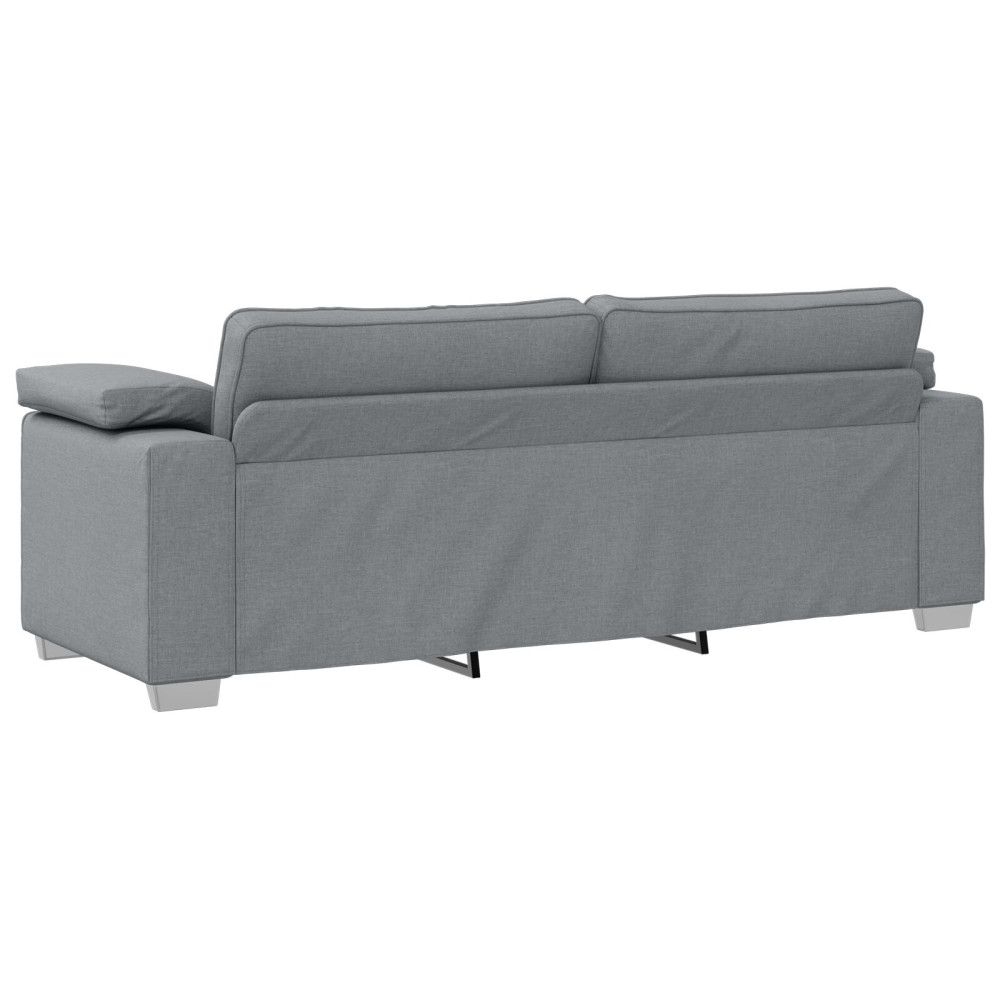 Produktbild för 3-Sits soffa Ljusgrå 220 cm tyg