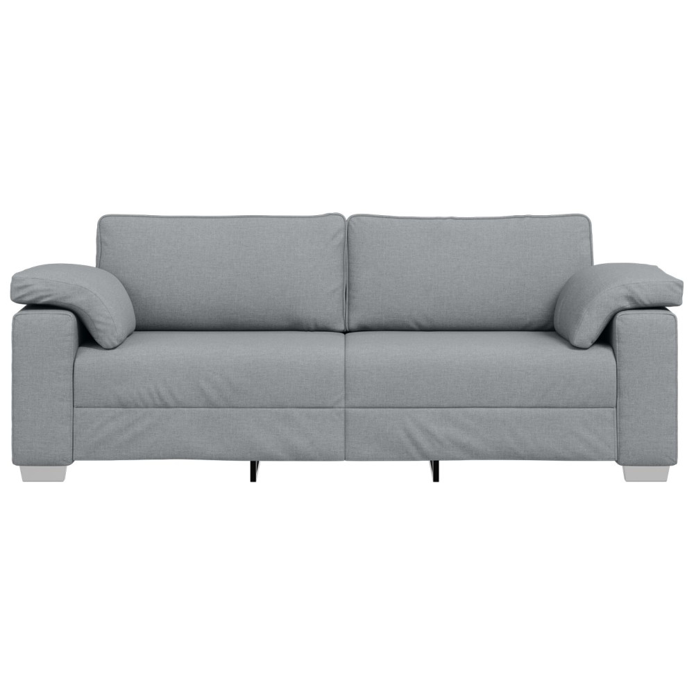 Produktbild för 3-Sits soffa Ljusgrå 220 cm tyg