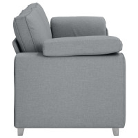 Produktbild för 3-Sits soffa Ljusgrå 220 cm tyg