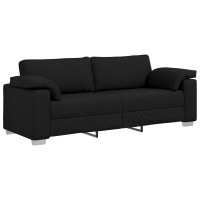 Produktbild för 3-Sits soffa Svart 220 cm tyg