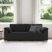 Produktbild för 3-Sits soffa Svart 220 cm tyg