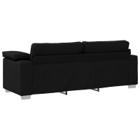 Produktbild för 3-Sits soffa Svart 220 cm tyg