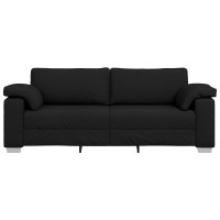 Produktbild för 3-Sits soffa Svart 220 cm tyg