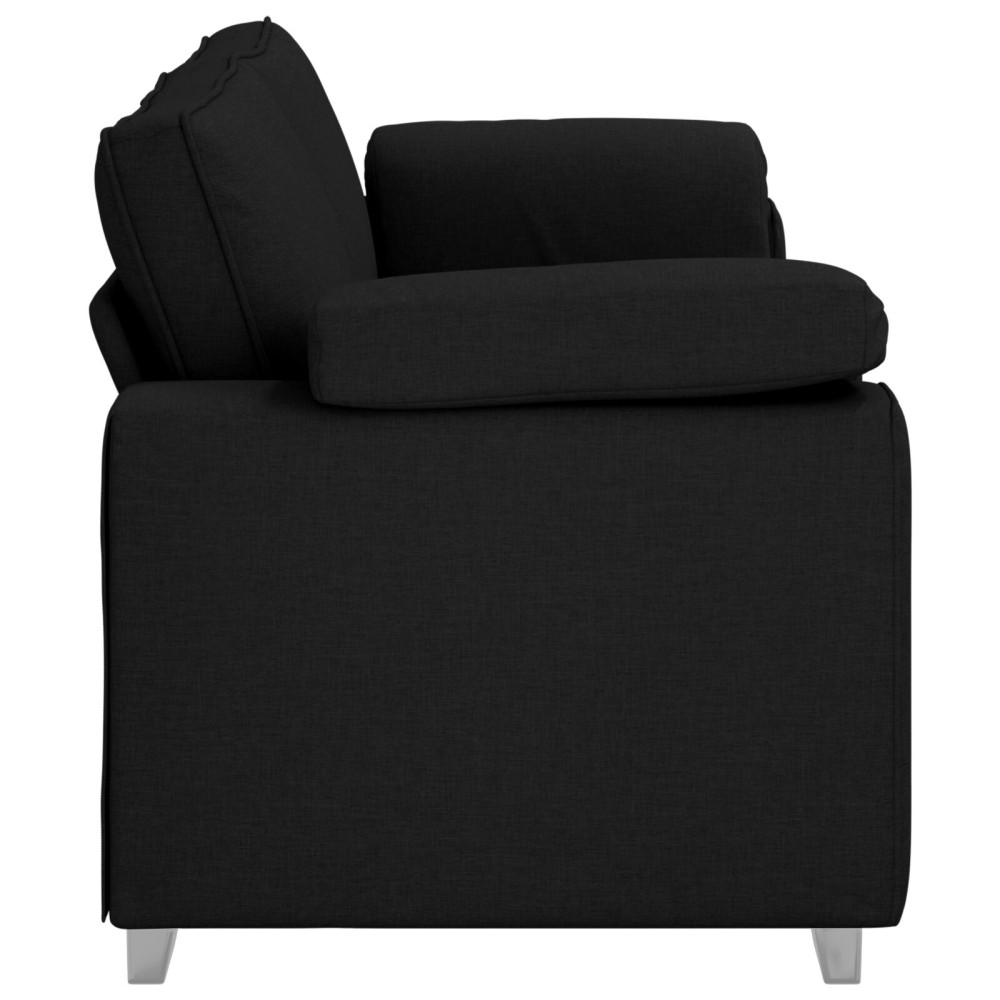 Produktbild för 3-Sits soffa Svart 220 cm tyg
