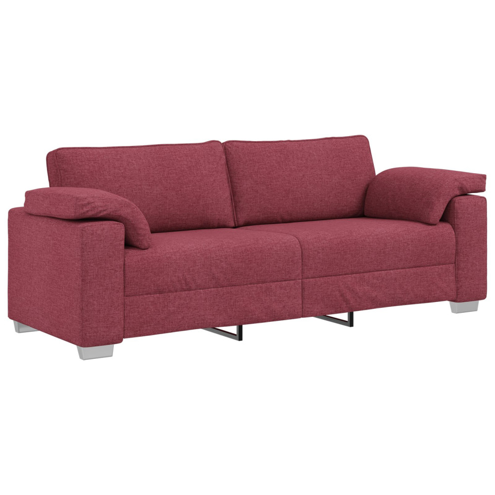 Produktbild för 3-Sits soffa Vinröd 220 cm tyg