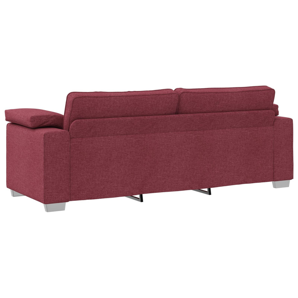 Produktbild för 3-Sits soffa Vinröd 220 cm tyg