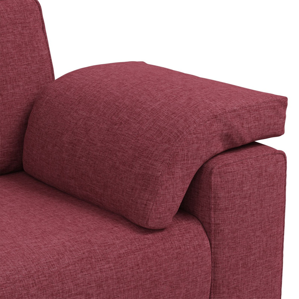 Produktbild för 3-Sits soffa Vinröd 220 cm tyg