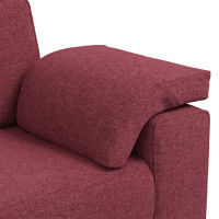 Produktbild för 3-Sits soffa Vinröd 220 cm tyg