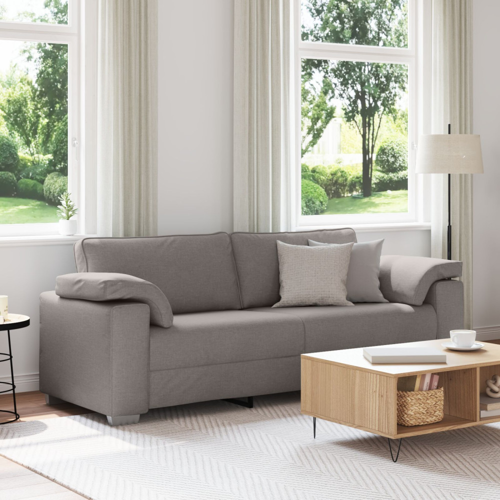 Produktbild för 3-Sits soffa Taupe 220 cm tyg