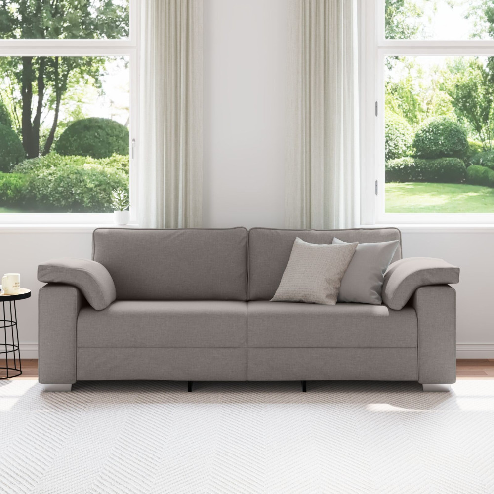 Produktbild för 3-Sits soffa Taupe 220 cm tyg