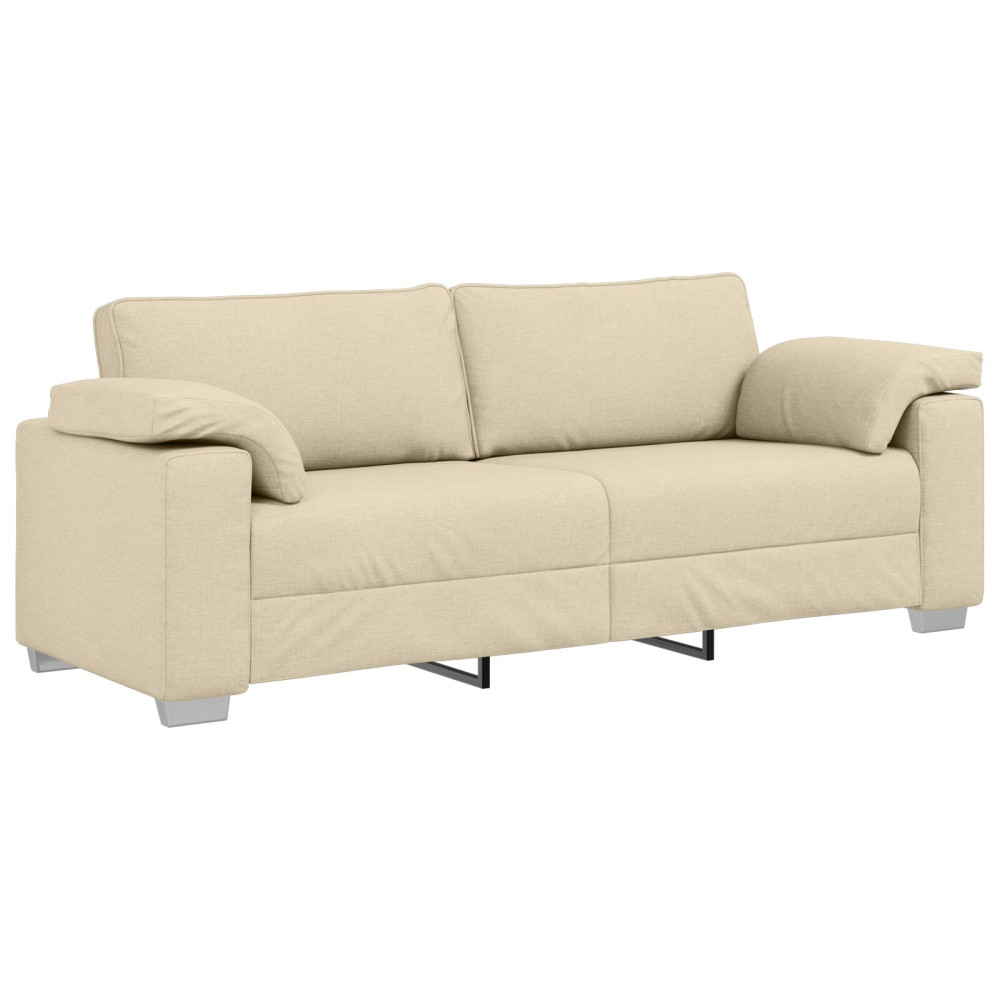 Produktbild för 3-Sits soffa Kräm 220 cm tyg