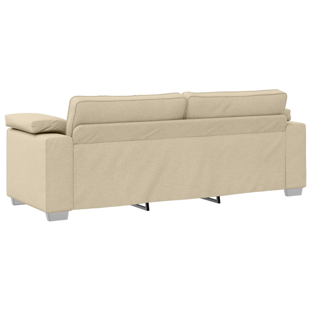 Produktbild för 3-Sits soffa Kräm 220 cm tyg
