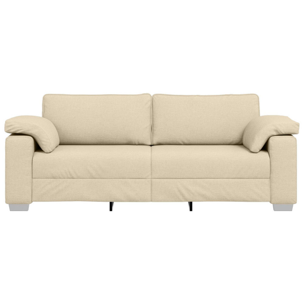 Produktbild för 3-Sits soffa Kräm 220 cm tyg