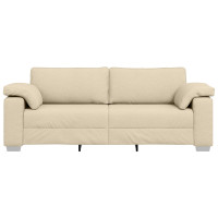 Produktbild för 3-Sits soffa Kräm 220 cm tyg