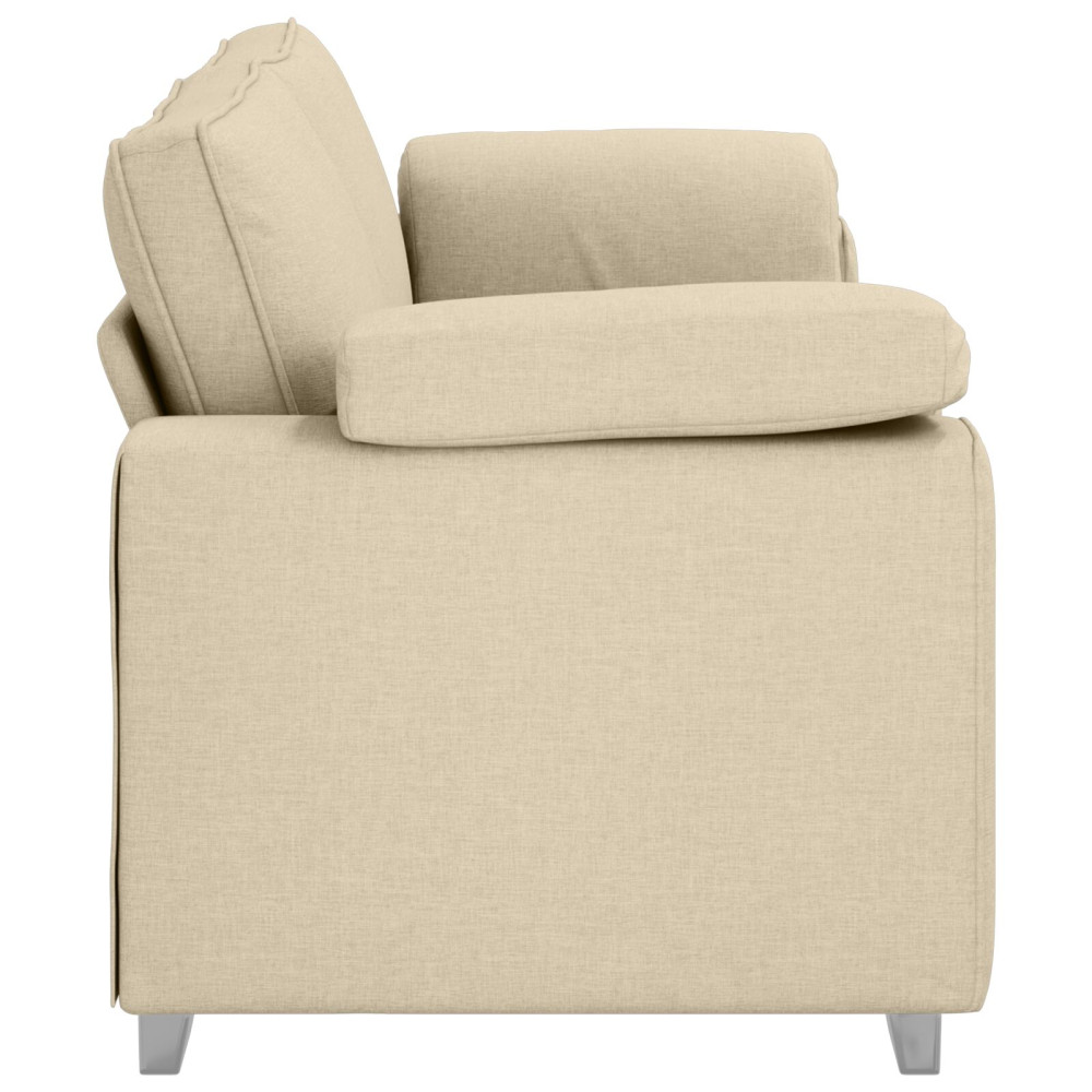 Produktbild för 3-Sits soffa Kräm 220 cm tyg