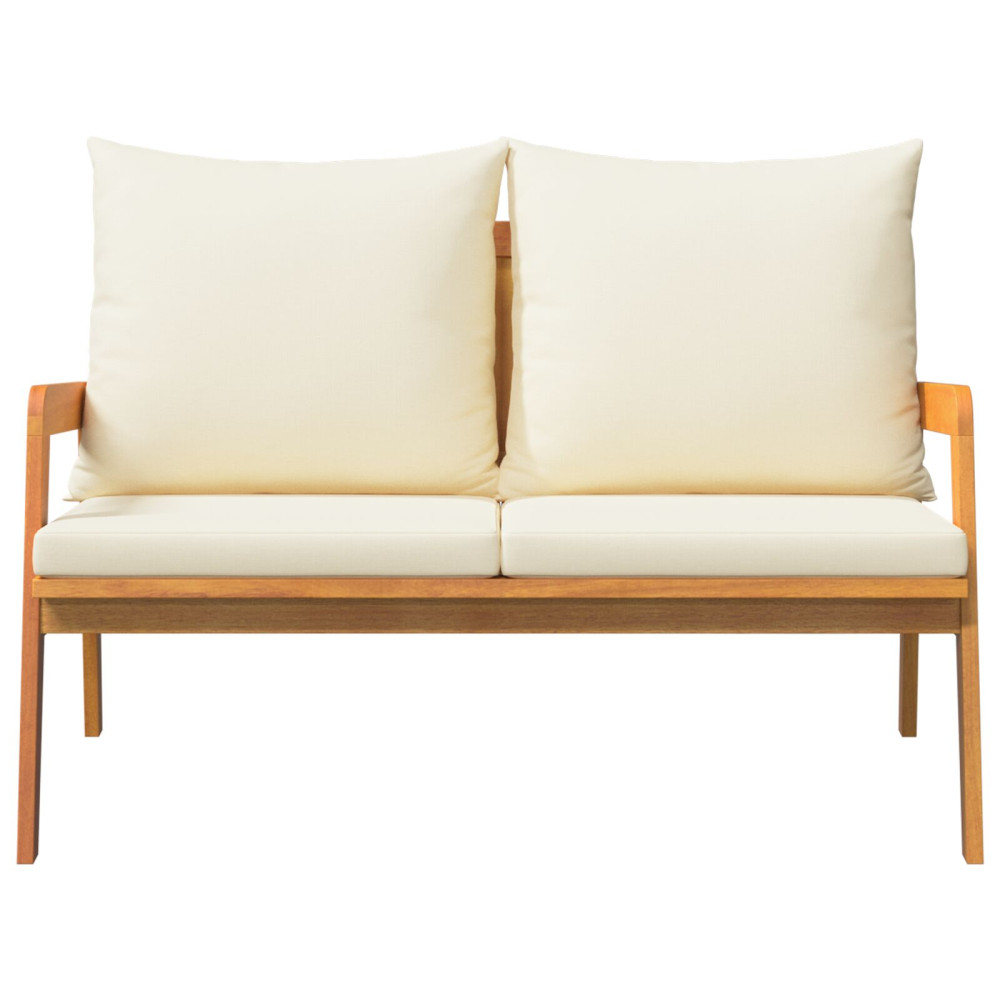 Produktbild för Trädgårdsbänk Olivenatur 115 x 65 x 71 cm Massivt Akaciaträ
