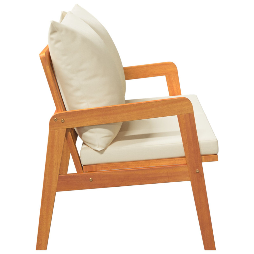 Produktbild för Trädgårdsbänk Olivenatur 115 x 65 x 71 cm Massivt Akaciaträ
