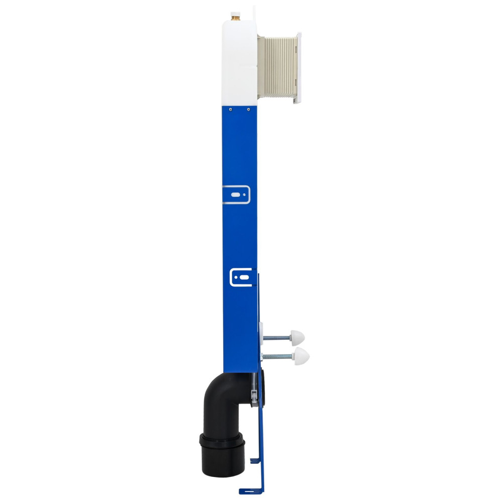 Produktbild för Cistern Ram med lagring Vit 50 x 8 x 131 cm Stål