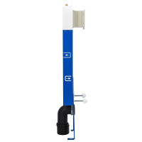 Produktbild för Cistern Ram med lagring Vit 50 x 8 x 131 cm Stål
