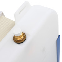 Produktbild för Cistern Ram med lagring Vit 50 x 8 x 131 cm Stål