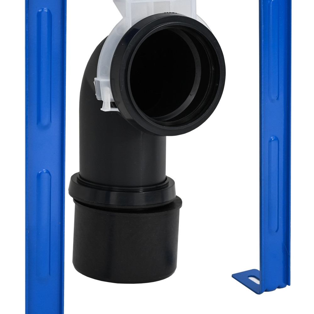 Produktbild för Cistern Ram med lagring Vit 50 x 8 x 131 cm Stål