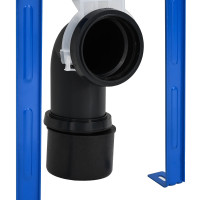Produktbild för Cistern Ram med lagring Vit 50 x 8 x 131 cm Stål