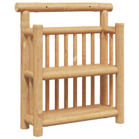 Produktbild för Vägg hylla med hylla Naturfärg 40 x 13 x 44 cm Bambu