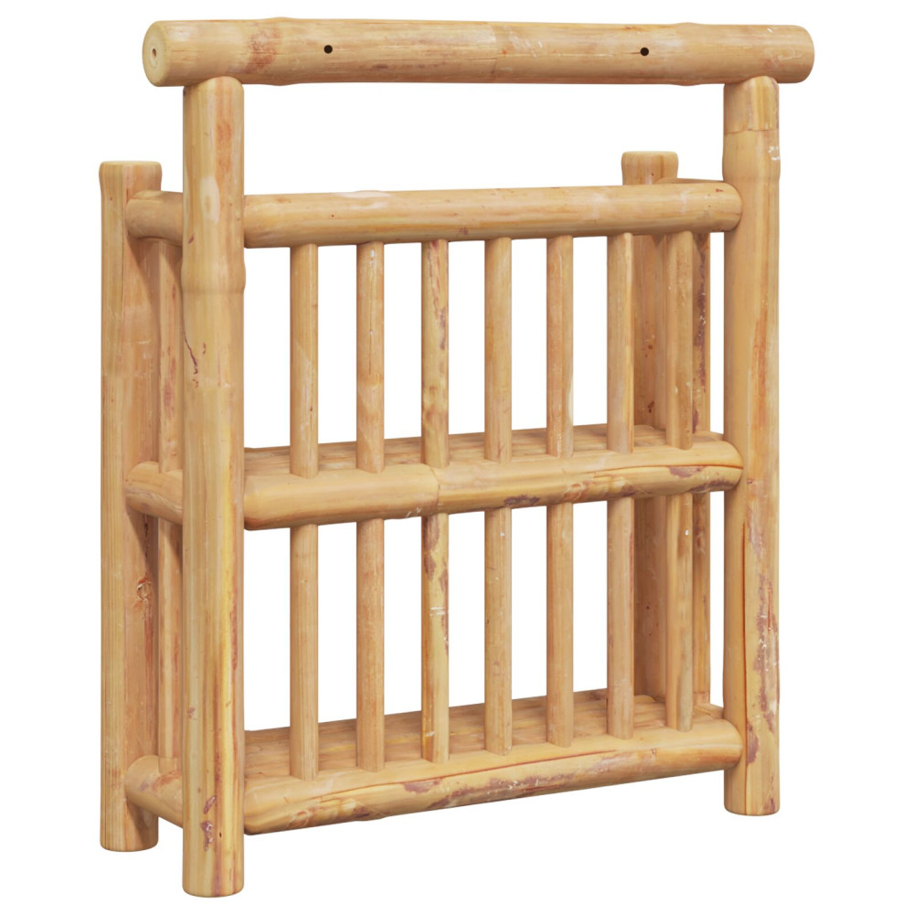 Produktbild för Vägg hylla med hylla Naturfärg 40 x 13 x 44 cm Bambu